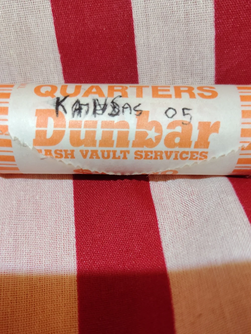 🇺🇸 Uncirculated Roll of '05 Kansas Quarter Roll 24k Gold Plated🇺🇸